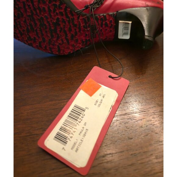 Hugo Boss NOS 1990s Red Leather Knee-High Boots Paula DM 37 Made in Italy - Picture 5 of 14